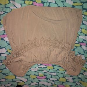 Beige off the shoulder top